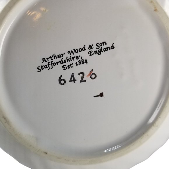 Staffordshire Arthur Wood & Sons Teapot #6426 Rose England Coffee Fine Teapot - Picture 6 of 9